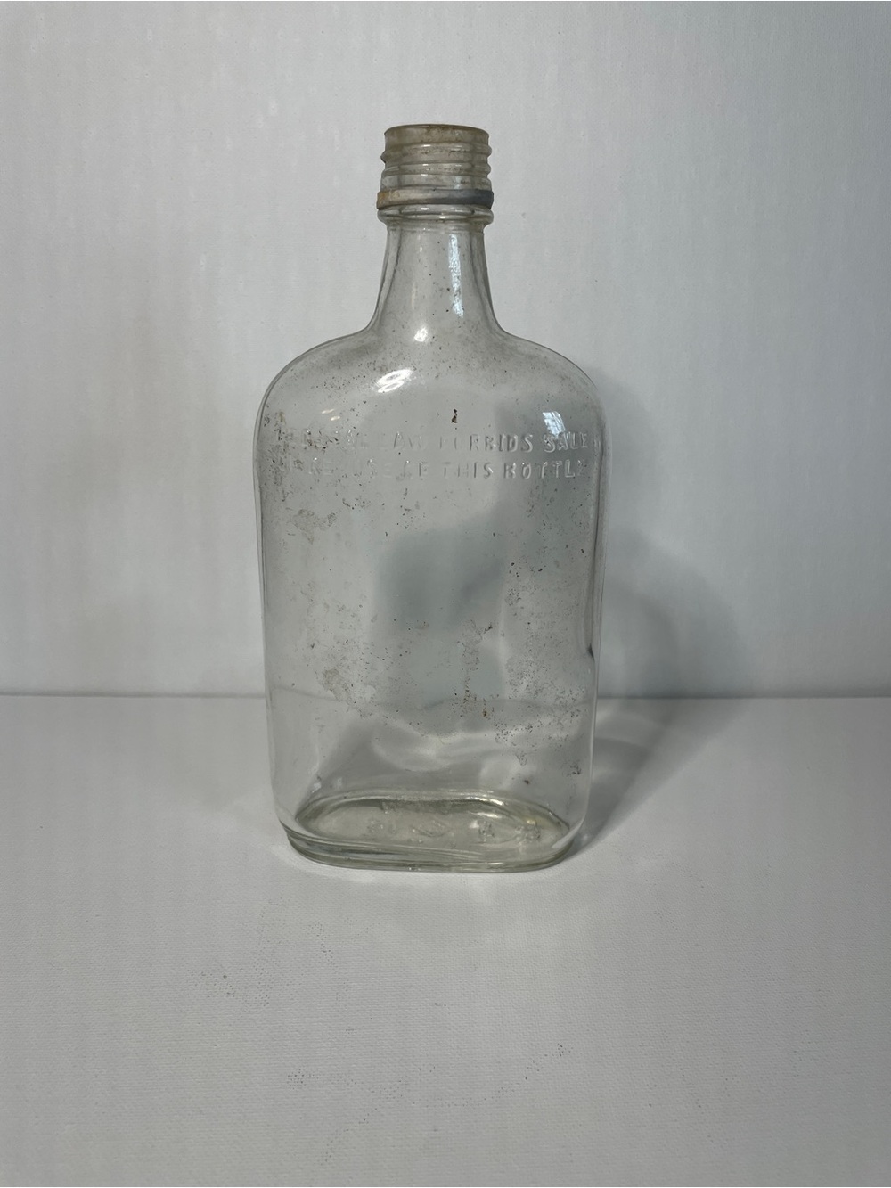 Antique Vintage Glass Whiskey Bottle Prohibition Era Collector